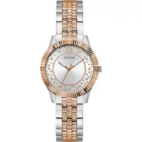 GUESS Analoog horloge 'STARSTRUCK' goud / zilver / transparant