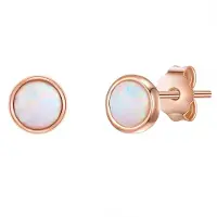 Glanzstücke Oorbellen rose-goud / wit
