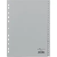 Durable A - Z Alfabetische tabbladen A4 Grijs 24 tabs PP (Polypropeen) 11 Gaten 6508