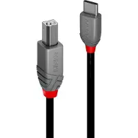 Lindy 36943 USB-kabel USB 2.0 USB-C stekker, USB-B stekker 3.00 m Zwart