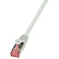Logilink CQ2082S RJ45 Netwerkkabel, patchkabel CAT 6 S/FTP 7.50 m Grijs Vlambestendig, Snagless 1 stuk(s)
