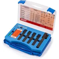 HUVEMA Draaibeitelset voor staal inclusief wisselplaatjes 16x16