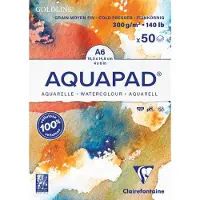 Clairefontaine Goldline Aquapad - Aquarelblok - Aquarelpapier - A6 - 300 g - 50 Vel