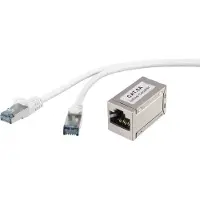 Renkforce RF-3829260 RJ45 Netwerkkabel, patchkabel CAT 6A S/FTP 15.00 m Grijs Snagless, Vlambestendig 1 stuk(s)