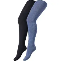 Camano Panty's blauw gemêleerd / zwart