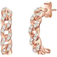 Glanzstücke Oorbellen rose-goud / wit