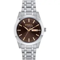 Breil Analoog horloge 'Rank' donkerbruin / zilver