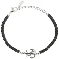 Breil Armband zwart / zilver