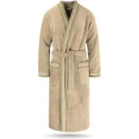 Normani Badjas lang beige / wit