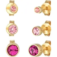 Elli Oorbellen goud / pink / lichtroze