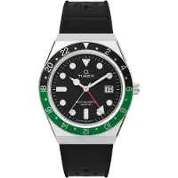 Timex Analoog horloge 'Q 1979 Reissue' grasgroen / zwart / zilver
