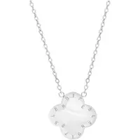 Lenoites Ketting 'Four-leaf Clover 9' zilver