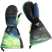 WeeDo Handschoenen 'Cosmo Space' blauw / limoen / zwart / wit