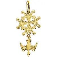 Marie-Celeste Marie Celeste hanger hugenotenkruis - 5.5 mm - Goud