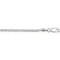 GLAMS ketting vossestaart 2,5 mm 45 cm - Zilver