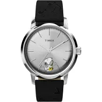 Timex Analoog horloge 'Marlin Automatic x Peanuts Saxophonist' zwart / zilver