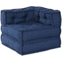 vidaXL Modulebankeenheid Stof Indigo 70 x 70 x 56 cm