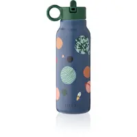 Liewood Drinkfles 'Falk' donkerblauw / mintgroen / donkergroen / mandarijn