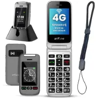 Artfone G6 Senioren Telefoon 4G - Klaptelefoon Dubbel Scherm - SOS Noodknop - Met Polsband - GSM Dumbphone