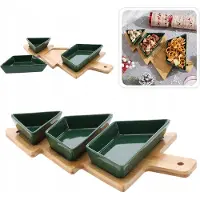 Sarcia.eu Set voor het serveren van hapjes: Kerstboom - 3 kommen