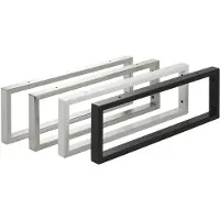 Sotech 2 stuks Wastafelconsole WK450 rechthoekig Zwart mat, stalen wastafelconsole, wandconsole met handdoekrek
