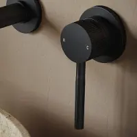 Saniclear Nero Stripes hendel voor inbouw wastafelkraan en staande badkraan (SK11757 en SK22984)