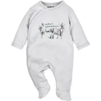 Nini Rompertje/body 'Elefant' grijs / lichtgrijs / smaragd / zwart