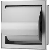 Guido Gusto Inbouw toiletrolhouder Rvs met klep