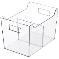 So Clever x Vacane Opbergbakje met Verdeler Large - Transparant - Sorteervakken | Stapelbaar | BPA-vrij