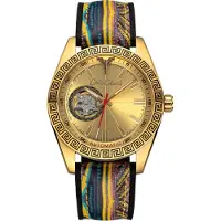 Carlo colucci Analoog horloge 'Duca' navy / geel / goud
