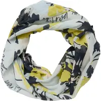 Comma Sjaal geel / zwart / wit