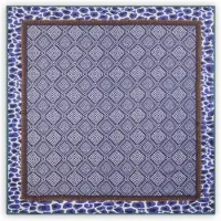 Codello Doek donkerblauw / bruin / smaragd / wit