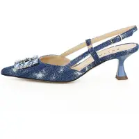 Evita Slingpumps 'PERLA' blauw denim