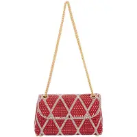 Faina Schoudertas rood / zilver