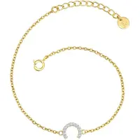 Glanzstücke Armband goud / wit