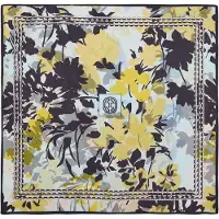 Comma Doek pastelblauw / geel / grijs / zwart
