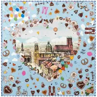 Codello Doek lichtblauw / gemengde kleuren