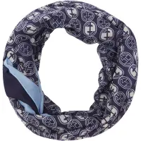Comma Sjaal navy / lichtblauw / grijs