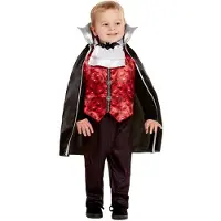 Smiffys - Toddler Vampire Kinder Kostuum - Kids tm 2 jaar - Rood