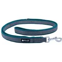 Petlando Trainingslijn Outdoor Grijs & Petrol - Hondenriem - 230x3 cm - maat L