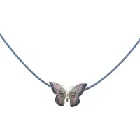 Behave - Ketting Dames - Cloisonné - Vlinder - Blauw Emaille - Cloisonné - 40 cm Lang