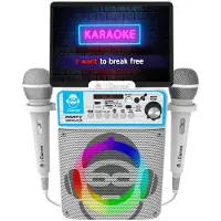 IDance partybox groove karaoke machine met 2 microfoons