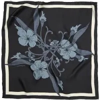 Becksöndergaard Dames Sjaals Magna Flower Sia Scarf - Zwart - Maat ONESIZE