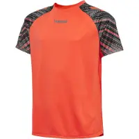 Hummel Functioneel shirt grijs / neonoranje / zwart