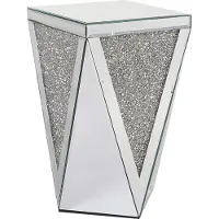 Beliani LUXEY - Bijzettafel - Zilver - Glas
