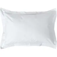 Homescapes Kussensloop 50x75 cm met Rand (Oxford) – Wit – 100% Egyptisch Perkal Katoen – 200 TC