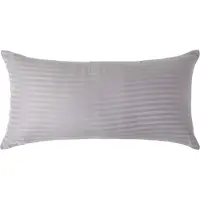 Homescapes Satijn Streep Katoen Kussensloop 40x80 cm – Zilvergrijs – 100% Egyptisch Katoen – Draaddichtheid 330