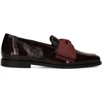 Manfield Burgundy lakleren loafers met strik | Maat 36