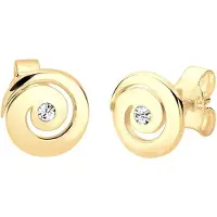 Elli Oorbellen 'Spirale' goud / zilver