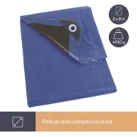 Velleman DEKZEIL - BLAUW/ZWART - ULTRASTERK - 5 x 8 m